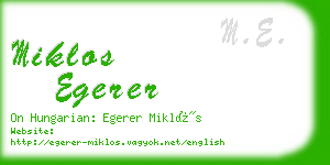 miklos egerer business card